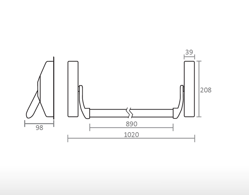 1 Leaf anti-panic bar | FAST PUSH