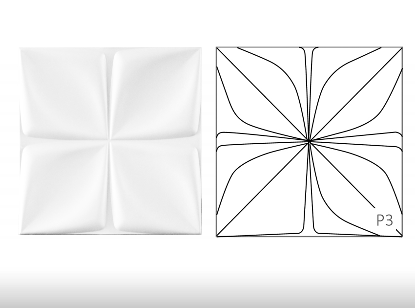 Panel decorativo de pared 3D GS - Aryl